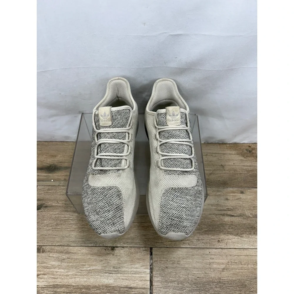 Adidas Tubular Shadow Knit Sneakers Mens Size 12 Beige Running Shoes